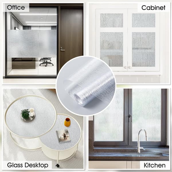 Frosted Window Film, Static Cling UV Blocking, Raindrop Design, 45x200cm