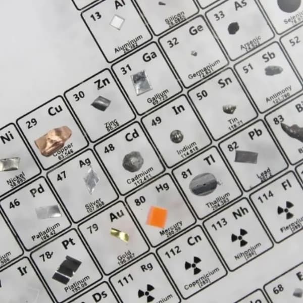 Periodisk System Akryl Periodisk System Skrivebordsdisplay med Ægte Elementer Uddannelsesgaver til Børn Kemisk Element Hjem LILLE SMALL
