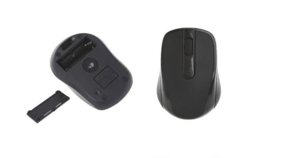 Silent Wireless Mouse, Ergonomically Designed for Low Power Consumption and Plug and Play Functionality (Black)