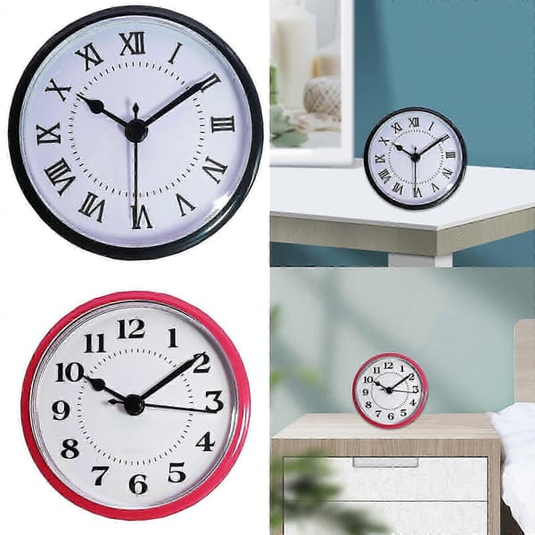 90mm Quartz Clock Insert, Round Dial with Roman or Arabic Numerals, DIY Clock Repair Replacement Part