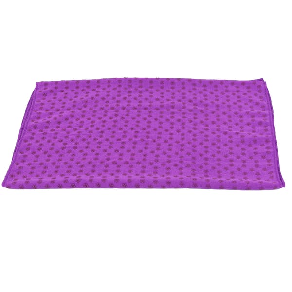 Skridsikker Lilla Yogamåtte Håndklæde 185x63cm Svedabsorberende Træningsmåtte