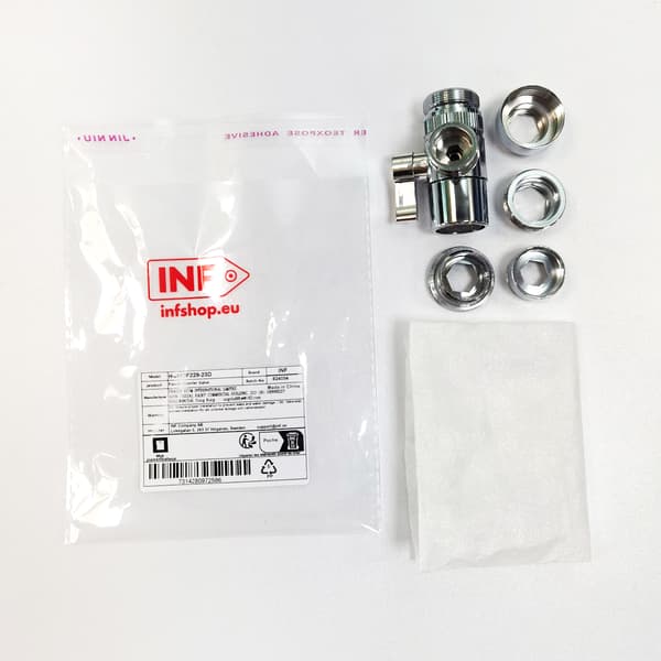 Faucet Diverter M22 to F1/2+F3/4+M24+M26+M28 Adapter - Silver