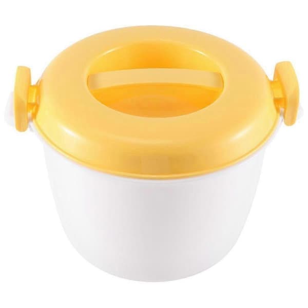 Håndholdt riskoker for mikrobølgeovn med spesiell dampboks, dampbur, beholder, damp-risvarmer, multifunksjonell matboks 2600 ml