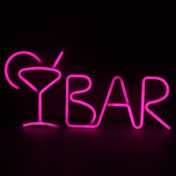 Pink LED Neon Light Bar Letters for Party Bar Home Decor