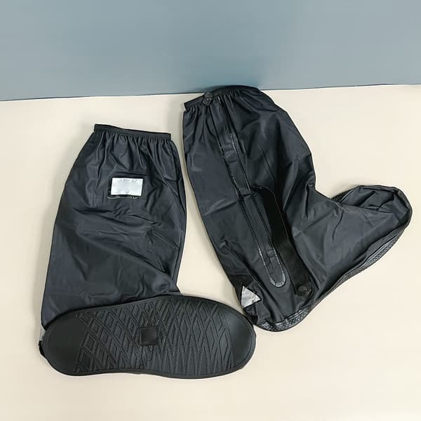 Waterproof Thickened Bottom High Cylinder Boot Covers for Outdoor Walking Cycling Black S