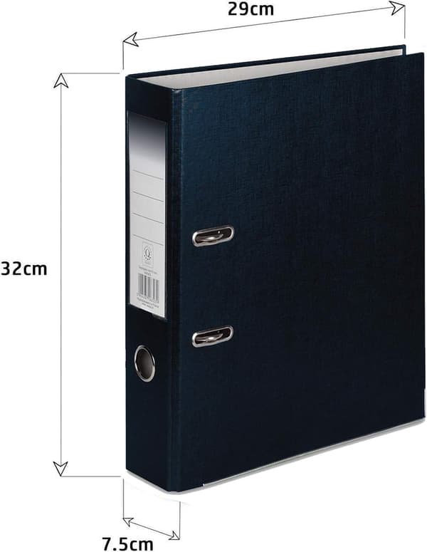 Sort A4 75mm Stærk Premium Business Arkivmappe Dokumentmappe Sort