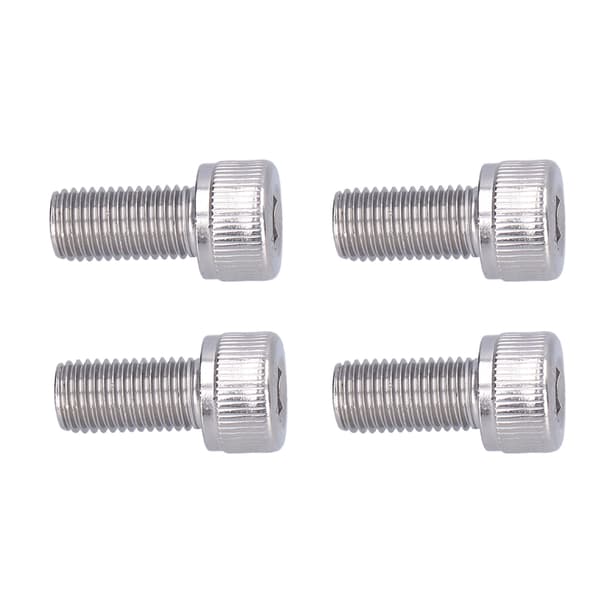 4 stk. unbrakobolte med topstykke A2 rustfrit stål 1,25 mm fin gevind befæstelseselement hardware M10x20