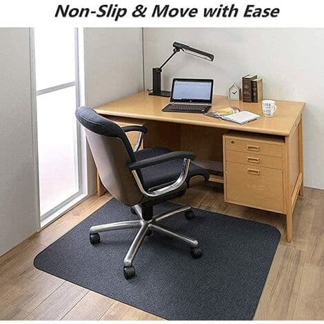 Office Chair Mat Floor Protector Mat Rectangular Washable Non-Slip Floor Protection for Hardwood and Tile Floors Black 120x90cm