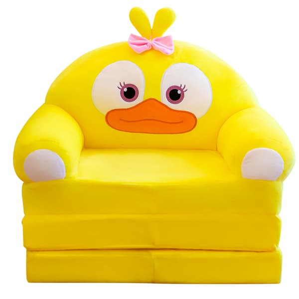 Utdragbar barnsoffa, hopfällbar prinsessstol, bäddsoffa för barn, hopfällbar barnsäng, loungestol för sovrum (gul)