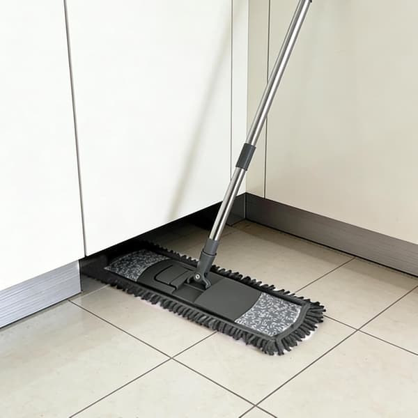 Cleaning Mop | Wet Dry Angle Adjustable Long Handle - Kitchen Mop Household Vacuum Cleaner, for Wood Tile Ceiling Window Wall Corner Home Apartment[DB] Grey