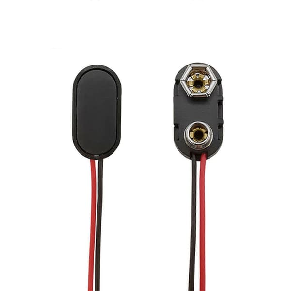 9V Battery Clip with 15cm Cable Battery Connectors 10 pcs 9 Volt Battery Connector for Connection Cable