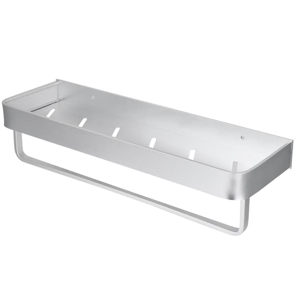 Wall Mounted Storage Shelf Shower Shelf Multifunctional Holder for Kitchen Bathroom 40cm with Railing