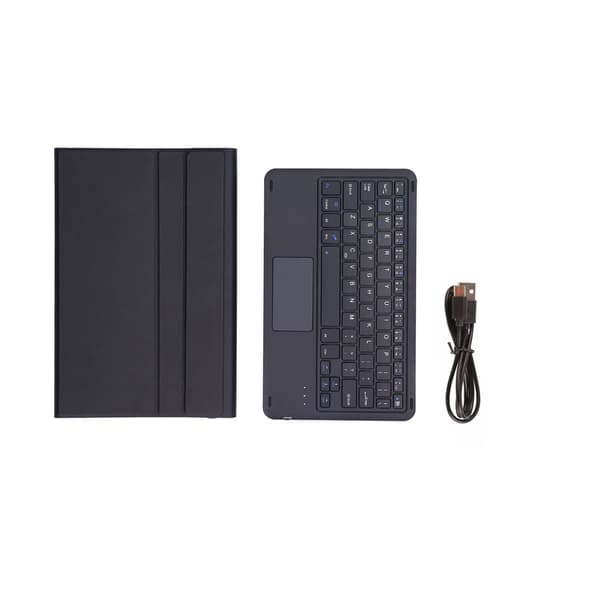 Detachable Wireless Keyboard with Durable Faux Leather Case