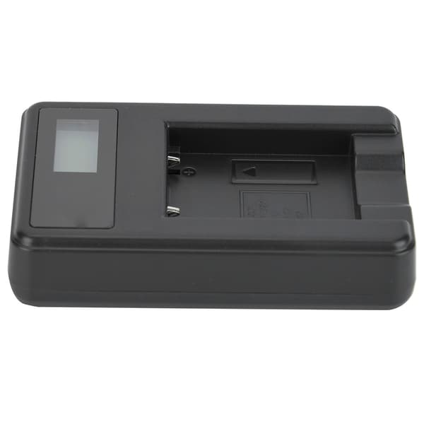 NP45 Li40B Kamerabatteri Enkel Lader USB-lading LCD-skjerm Svart