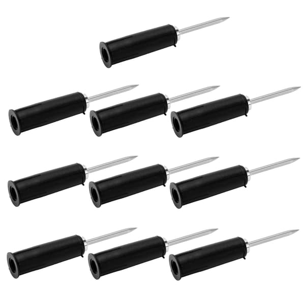 10 Pcs Banana Jack Wire Piercing Probe PVC Appearance 2mm/0.08in to 4mm/0.16in Conversion Insulation Pin for Multimeter Black