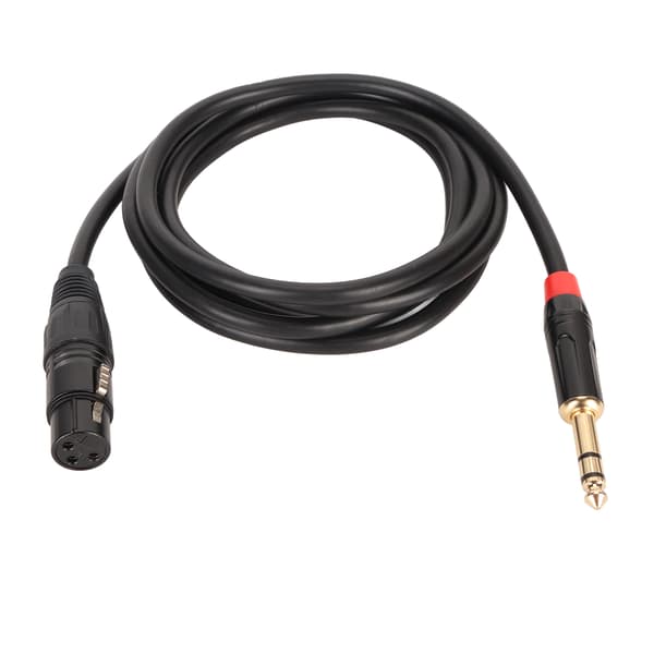 Mikrofonkabel 2m Lang XLR Hun til 1/4 Tomme TRS Balanceret Signalkabel