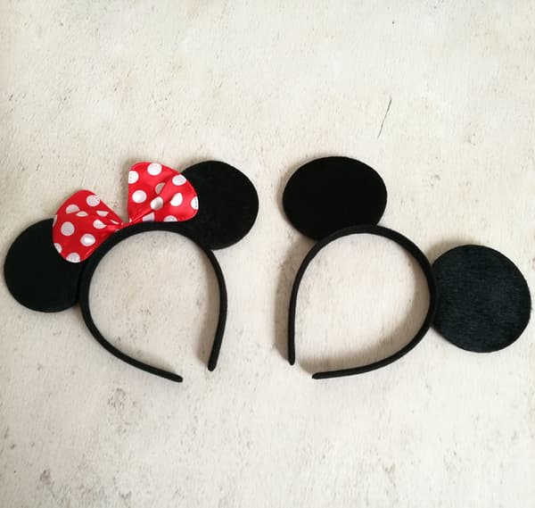 Sæt med 4 Mickey Mouse-ørehårbånd Minnie Mouse-ørehårbånd Dame Piger-FX-
