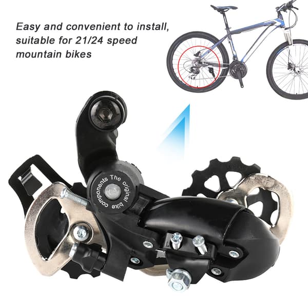 Mountain Bike Rear Derailleur, 21/24 Speed Bicycle Gear System, Replacement Part