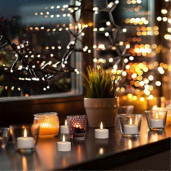 Rechargeable Tealights, 12 pcs Rechargeable