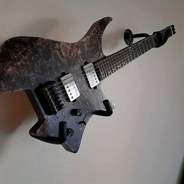 Split Guitar Angle Hanger, Wall Angle Hanger, Guitar Bass Display Rack Guitar Hooks [DB] Black