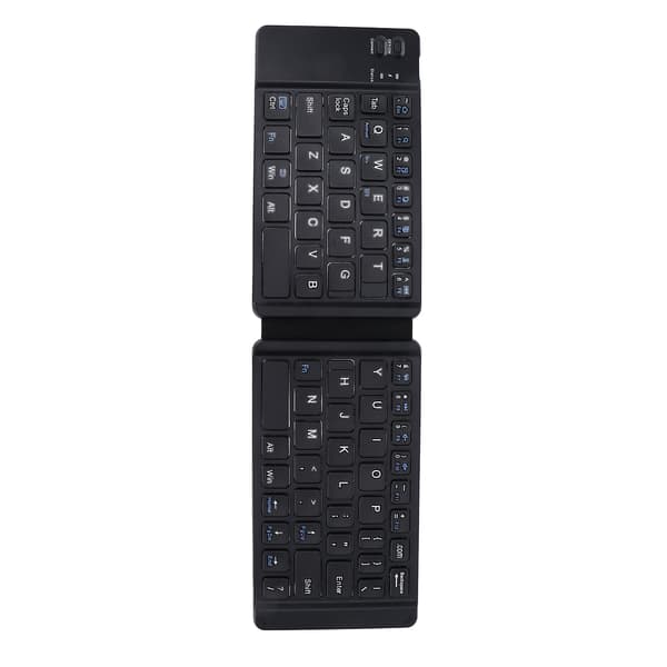 Foldable Keyboard BT3.0 Fast Typing Silent 120mAh Battery Compact Size Wide Compatibility Mini Wireless Keyboard Black