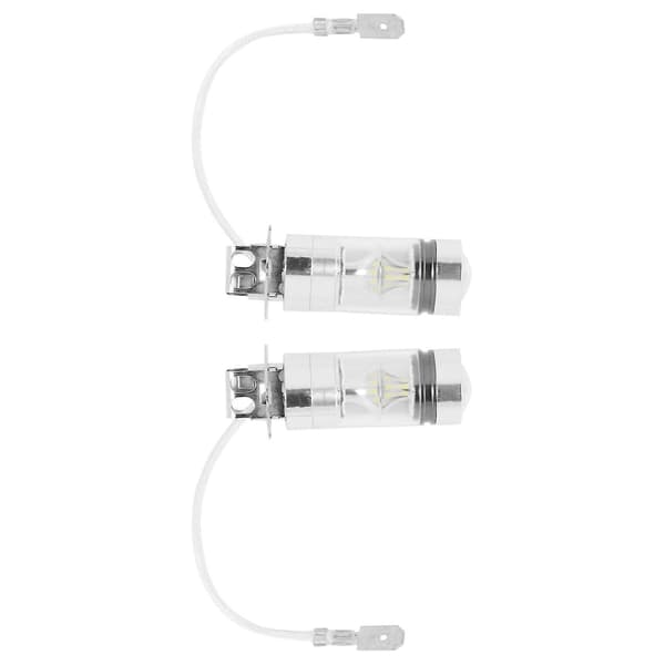 2 stk 6000K Hvite LED H3 100W 2323 Bil Tåkelys DRL