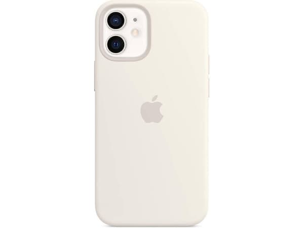 Silikonfodral med MagSafe för iPhone 12 Mini Vit