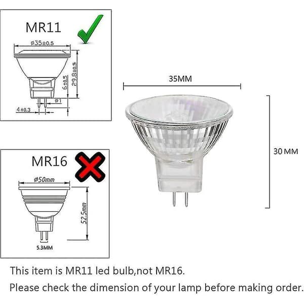 Winter Campaign, MR11 12V 35W Halogen Bulbs GU4 Spot Base 2800K Warm White, Dimmable, 8-Pack