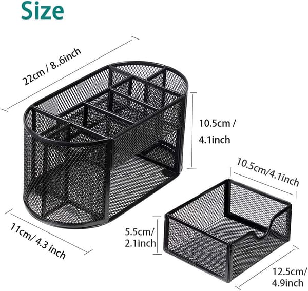 Desktop Storage, Metal Mesh Desk Organizer/Pen Holder/D