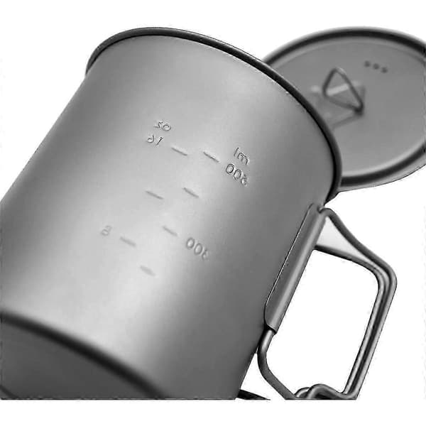 TOAKS Ultralight Titanium Camping Pot with Folding Handles and Lid - 750ml