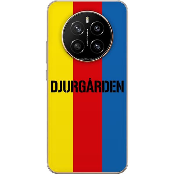 Compatible Phone Case for Honor Magic7 Striped pattern in yellow, red and blue with powerful black text and retro-inspired style multicolored