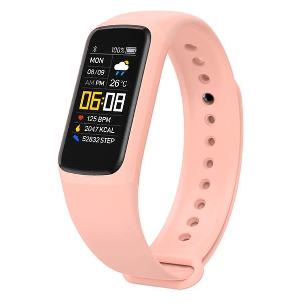 Activity bracelet with pulse, blood oxygen, pedometer Pink