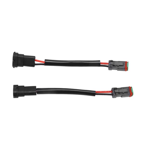 2 pcs DT Female to H11 Male Waterproof LED Work Light Bar Conversion Cable Adapter