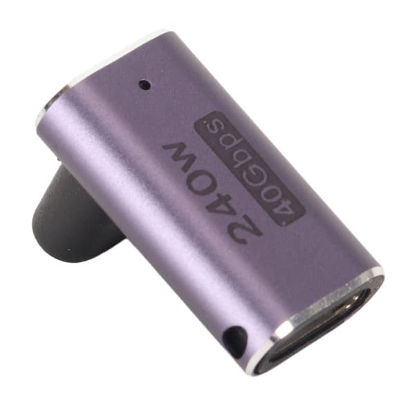 USB C suorakulmainen sovitin tukee PD 240W pikalatausta 40Gbps 8K 60Hz projektionäyttöä LED-valolla Thunderbolt 3 4:lle