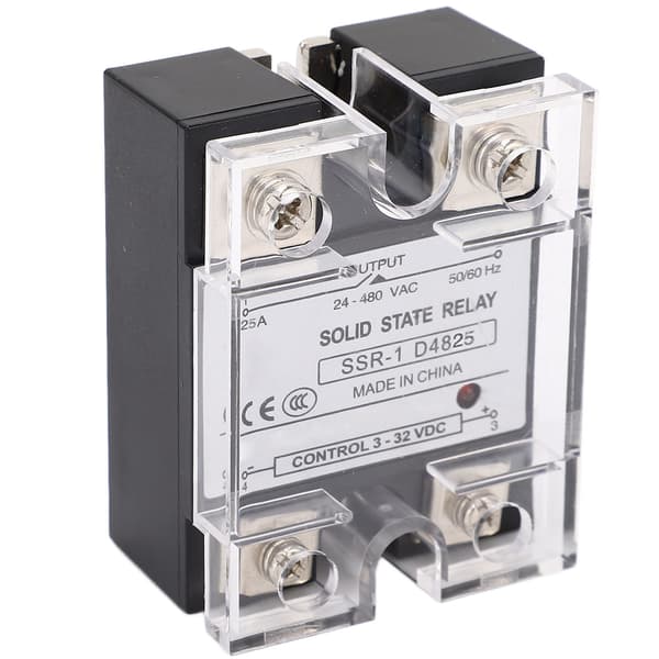DC AC Solid State Relay Fast Switch Antivibration Flame Retardant SSR Module 25A 24-480VAC