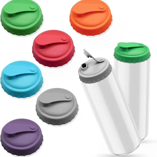 6-pack Can Lids, Silicone Soda Can Lids, Reusable, Fits Most Beverage Cans