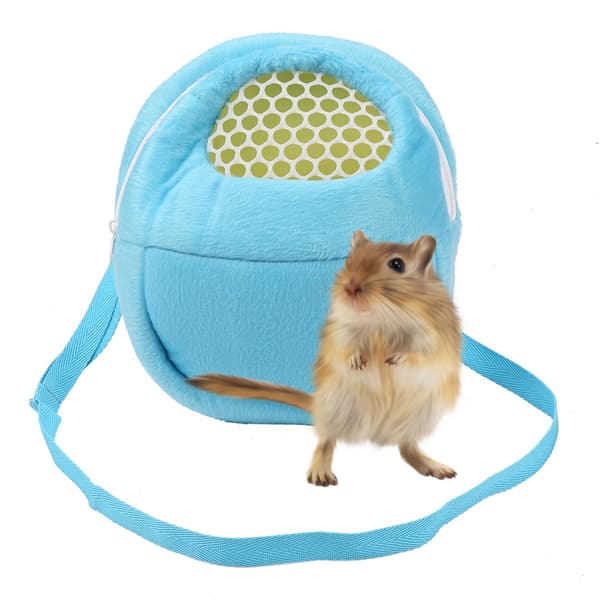Blå lomme rejsetaske til rotte, hamster, pindsvin og ilder