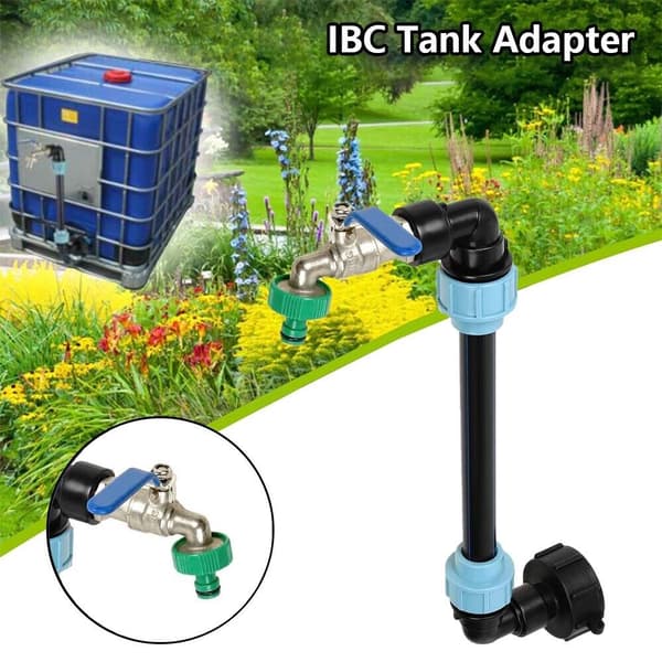 IBC Svanhals +3/4\" Utloppskran Adapter För Container Tillbehör Regnvattentank