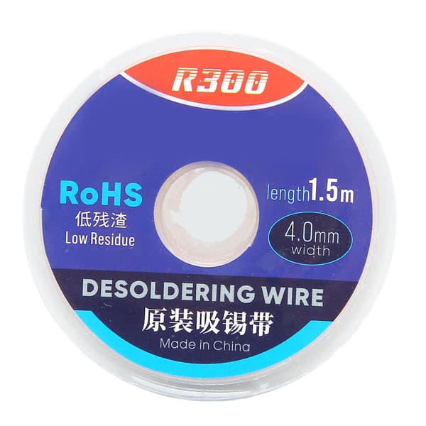 Desoldering Wire Fast Heat Conduction Powerful Cleaning Environmentally Friendly Copper Solder Wire for Electronic PCB Boards 1.5M4mm