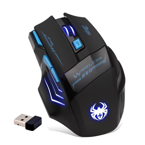 Gaming Mouse, Wireless Gaming Mouse 2400 DPI, Plug And Play Optical Mouse with Ergonomic Design, Bluetooth Gaming Mice for PC, Mac, Laptop, Side