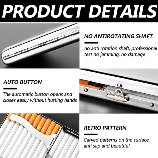 Cigarette Case with Clip, Elegant Business Accessory, Shockproof Drop-proof Waterproof Design
