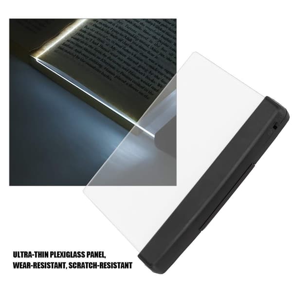LED Book Light for Paperbacks, LED Reading Light with Detachable Side Clip, Eye-Caring Night Light for Night Reading