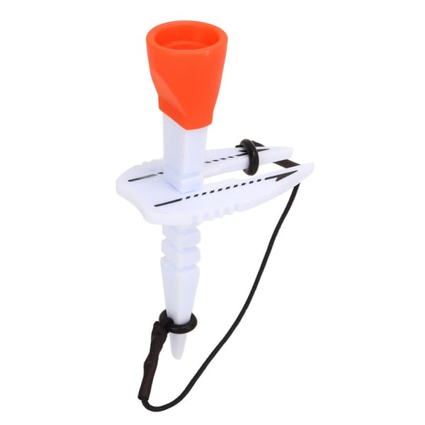 Adjustable Plastic and Silicone Golf Tees 35 to 55 mm with Scale for Course Orange