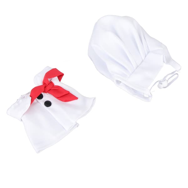 Pet Chef Costume Adjustable Washable Cat Dog Hat Coat Stylish Clothes