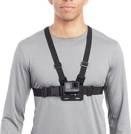 Chest Strap Mount, Sports Camera Accessory for Gopro (not included), Chest Strap, Black, Portable