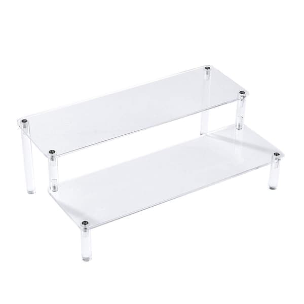 2-lags klar akryl display stand cupcake holder, dessert display riser (1-pak - 16\" X 6.9\" X 3.2\")