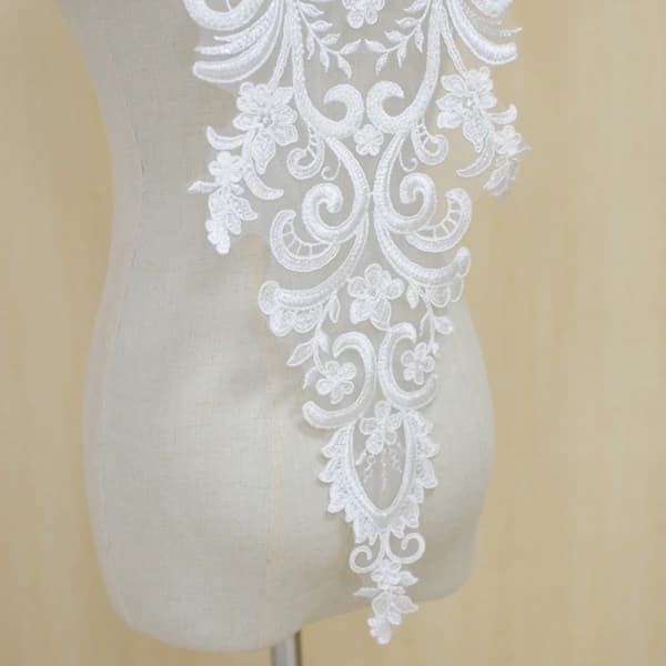 Pailletspids rør applikation rør top applikation broderi patch