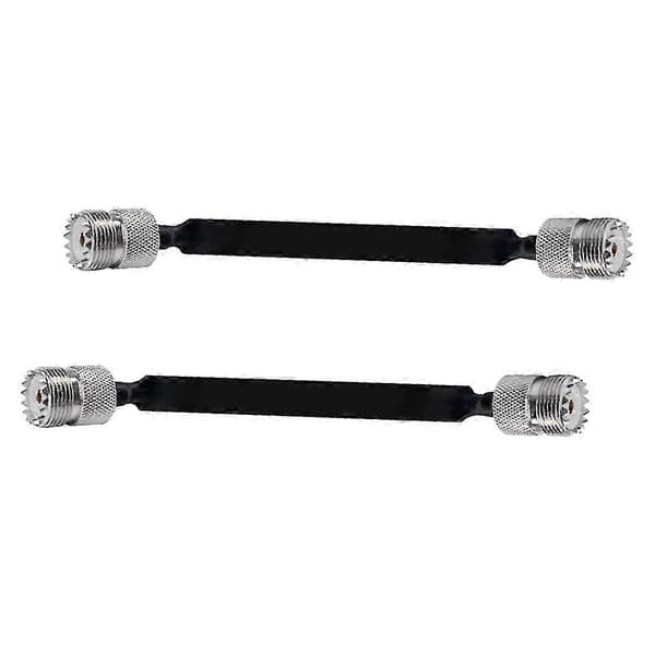 2 kpl - 20 cm RF-koaksiaalikaapeli ikkuna-/oviläpivienti litteä kaapeli, SO239 UHF naaras-naaras urosliitin