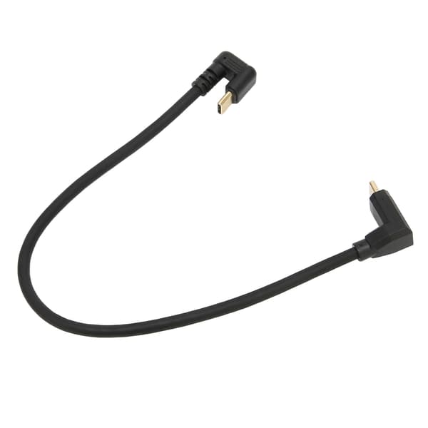 USB-C Forlængerkabel 10 Gbps 4K 60Hz 90 Grader Højre USB Han til Han Forlængerdatakabel 0,3m/1,0ft