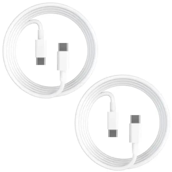 Fast USB-C to USB-C Cable 2m 2-pack White